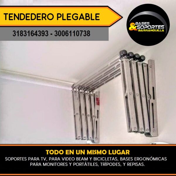 Tendedero MD 100x100 contraido en pared