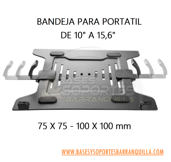 Bandeja para portátil de adaptación vesa