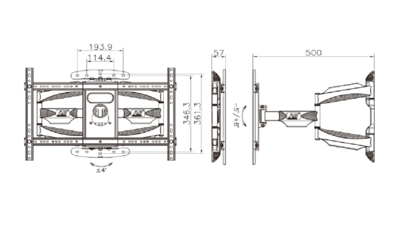 Soporte Mega Brazo - 45" a  80" - Imagen 8